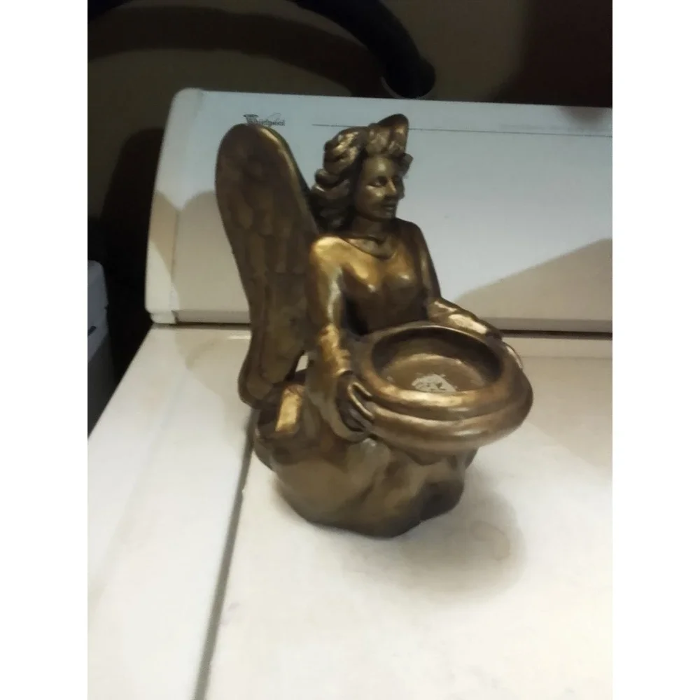 VTG Cherub / Angel T Light Candle Holder 8